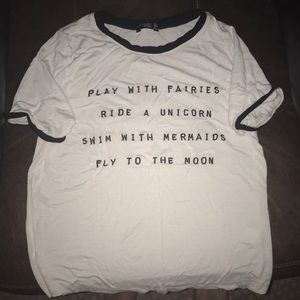 Adorable unicorn mermaid crop top NWOT